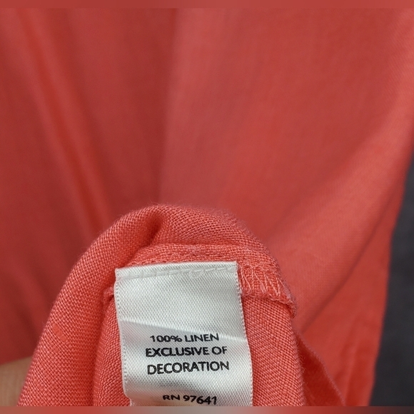 J Jill 100%  Linen Coral Sleevless Shift Summer top size XL - Picture 10 of 12